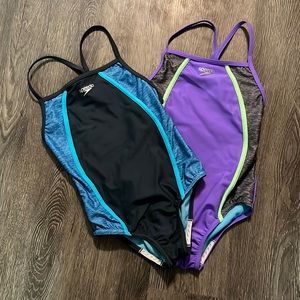 Two Girls speedo swim wear, size 8